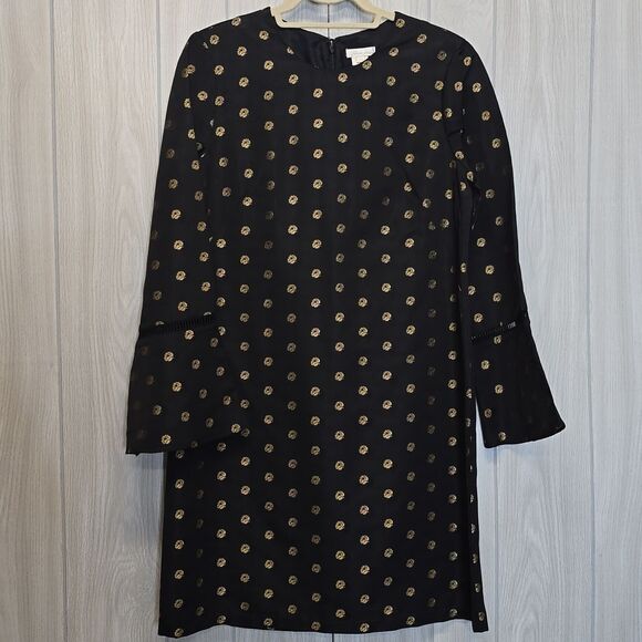 Shoshanna | Black Dress with Gold Polka Dots - Picture 7 of 9